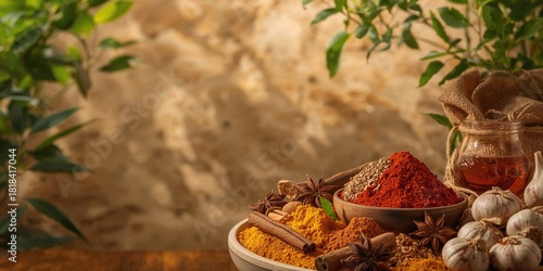 Spice market at souk with a...
