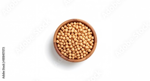 Bowl filled with raw chickp...