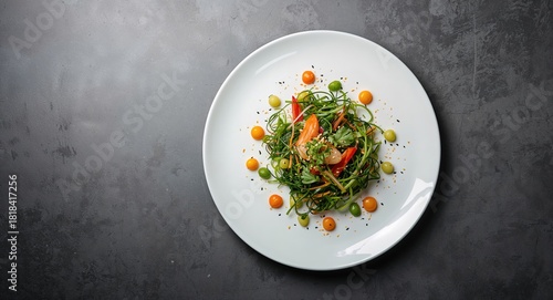 Vegetarian seafood salad wi...