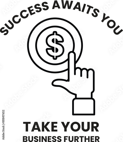 A dollar sign with a finger pointing to it