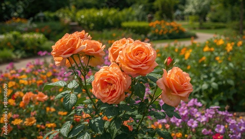 Orange Roses Flourish In Th...