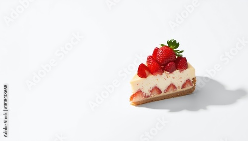 Fresh strawberry cheesecake...