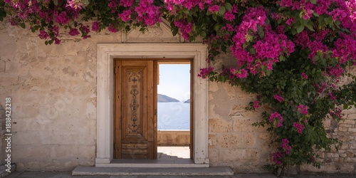Fototapeta Naklejka Na Ścianę i Meble -  Tropical pineapple on a lush plant in French Polynesia, emphasizing agricultural harvesting practices