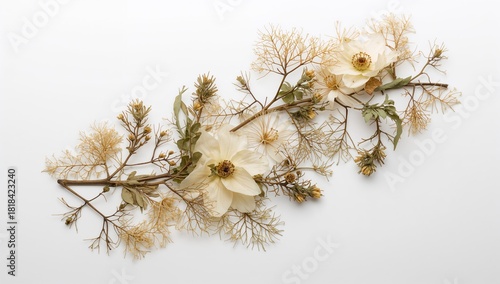 Skeleton leaves and flower ...