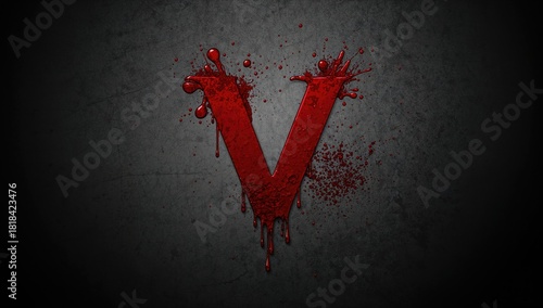 A dripping blood font formi...