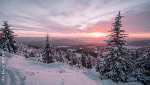 Velky Javor hill at dawn du...