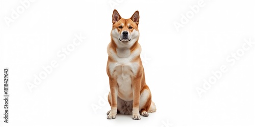 Akita dog isolated on white...