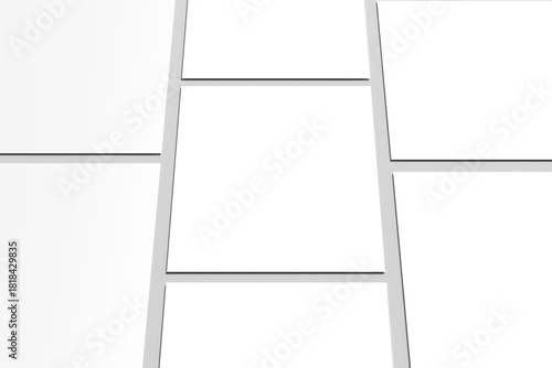 Minimalist Flyer Mockup Scene with Multiple Sheets and Depth Shadows