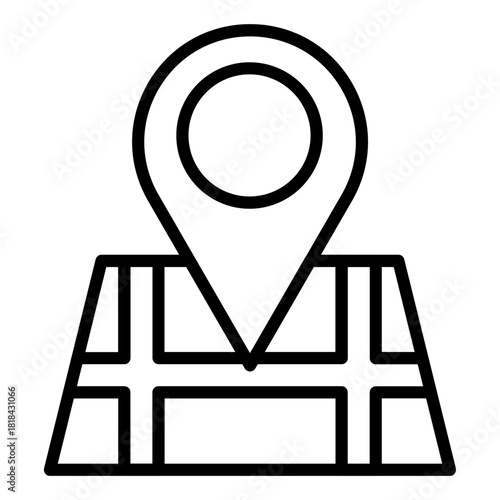 black location pin on map clip art preview
