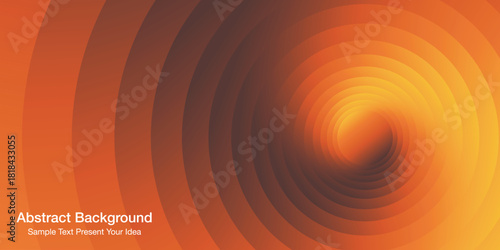 Abstract radiant tunnel background vector with layered circular gradients and smooth depth, creating a warm flowing motion ideal for cover page, website banner, digital artwork.
