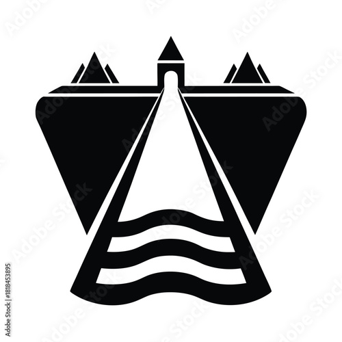 Mesopotamian Water Canal Vector