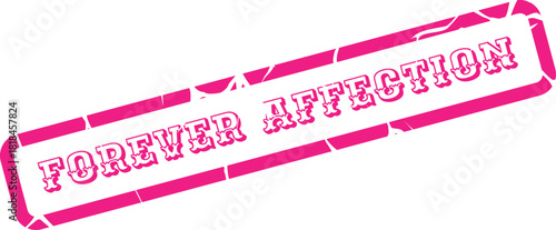 This vibrant pink Forever Affection stamp embodies enduring love and heartfelt emotional bonds