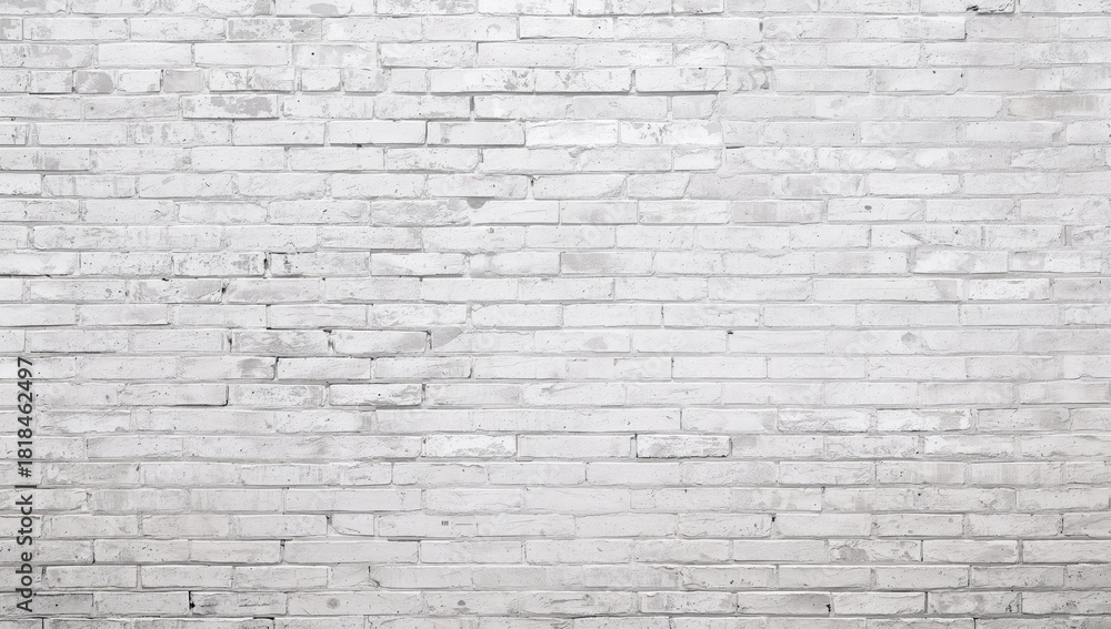 Fototapeta premium A white brick wall backdrop, suitable for editorial header background