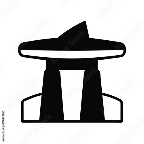 Minimal Gobekli Tepe Stone Structure Icon