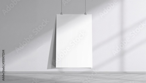 A1 poster mockup with a folding effect, useful for layout and design testing