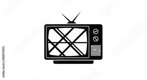 Retro television displaying static on screen, representing old technology and signal disruption.
