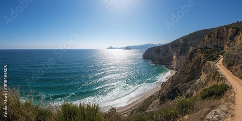 Fototapeta Naklejka Na Ścianę i Meble -  Close-up of a colorful floral fabric pattern, used as a background for textile design, Earth Day