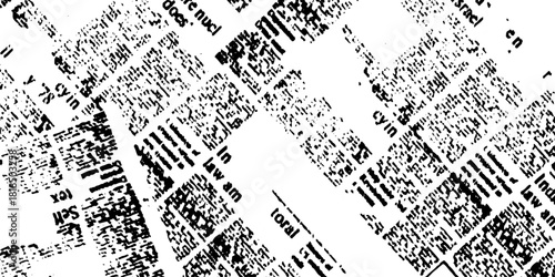 Rough vector background abstract grunge texture old vintage newspaper. Vector white and black newspaper paper grunge pattern old aged texture.	