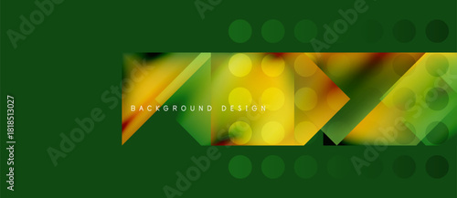 Abstract geometric pattern. Vibrant colors blend, creating dynamic visual effect. Modern design suitable for backgrounds, presentations.