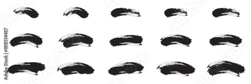 Vector brush streaks pack marker ink strokes grunge. abstract grunge texture on white background.Black brush strokes vector illustration