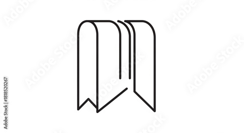 Minimalist line art icon for modern websites and apps, perfect for abstract logos or creative brand designs, a striking symbol with a contemporary feel