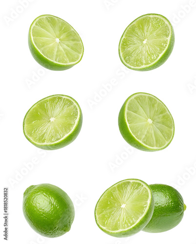 radiant green limes evoking freshness and vitality, perfect for illustrating healthy living, vibrant flavors, and zesty culinary creations