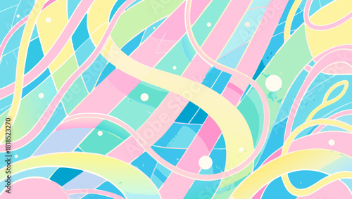 Pink Lilies Bouquet ,Soft Summer Floral Illustration with Stargazer Lilies and Buds ,Delicate White and Pink Blooms with Green Stems and Blue Wash