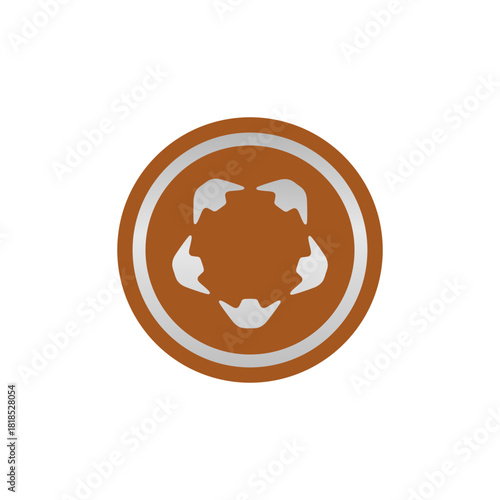 Humanity Protocol coin flat design icon logo