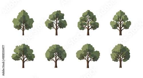Pixel Art Forest Collection of Tree Sprites for Game Assets and Nature Scenes
