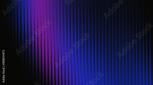 Abstract vertical ribbed texture with gradient of purple and blue light background