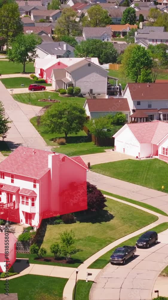 custom made wallpaper toronto digitalAerial view of a US neighborhood with houses painted in Democratic blue and Republican red to show political support during too close to call elections