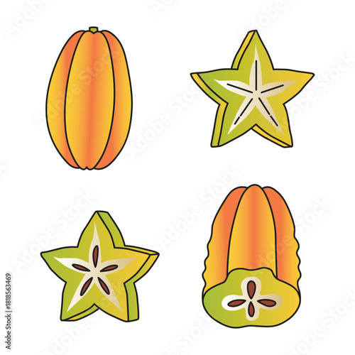 set of four star icons