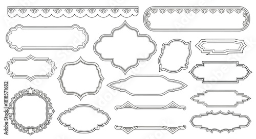 Collection of Elegant Decorative Frames and Borders for Design Projects and Creative Works