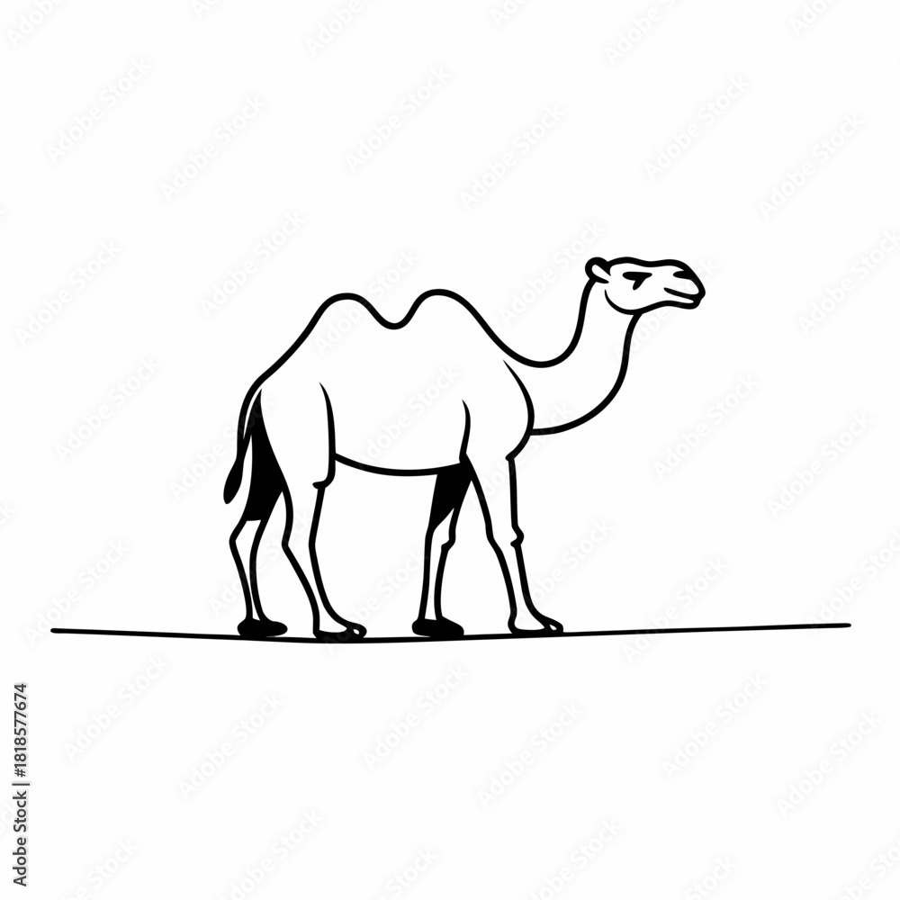 Fototapeta premium Camel illustration isolated on