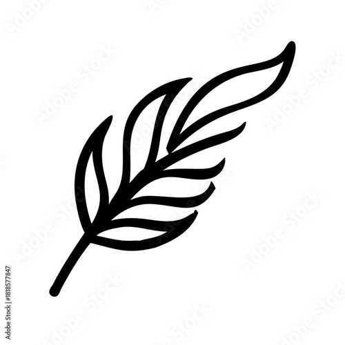 Illustration of a leaf isolated on