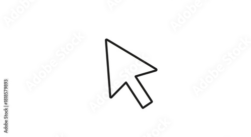 Sleek cursor arrow symbolizing website navigation and digital interaction, perfect for UI/UX design projects and tech-savvy presentations with vector precision