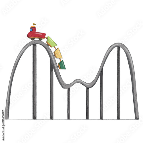 Whimsical Roller Coaster Journey