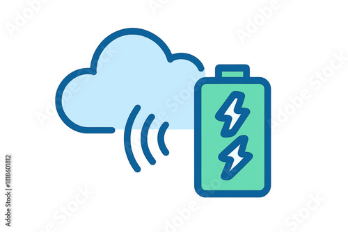 Wireless power transfer from cloud server to rechargeable battery storage