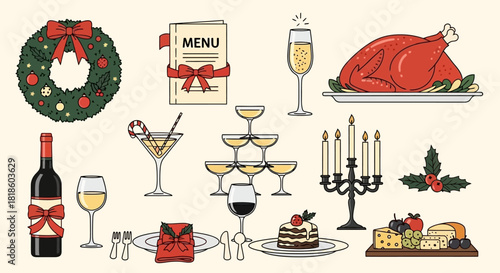 Festive Holiday Feast A Collection of Delicious Christmas Dinner and Party Treats