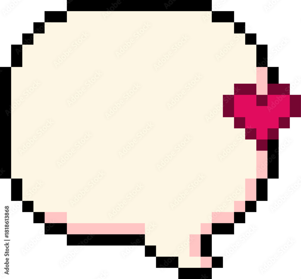 Fototapeta premium Pixel Art Speech Bubble