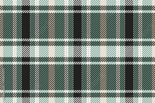 Classic tartan pattern with dark green, tan, and black stripes. Versatile textile for backgrounds, design elements, and winterthemed projects.