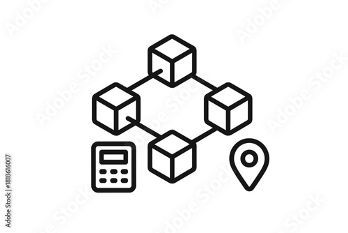 Abstract decentralized network connecting data processing and geographical location