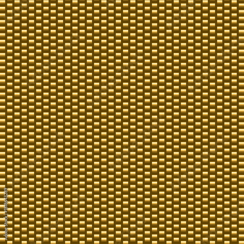 Seamless woven pattern in gold background. Abstract golden metallic surface texture. Graphic design vector illustration for Cover Banner Backdrop Poster Flyer Party Decor Template Event Greeting Card