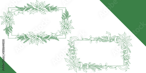 Adorable wavy wedding frame, hand-drawn oval antique border set in vector. charming design for a celebration. Simple postcard decor with a classy, traditional line decoration background. pair of whims