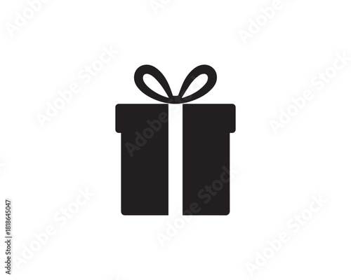Christmas gift box icon silhouette vector design illustration