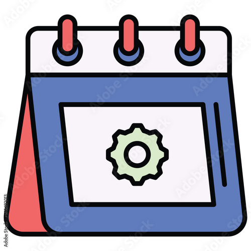 Event Management Calendar Icon Vector