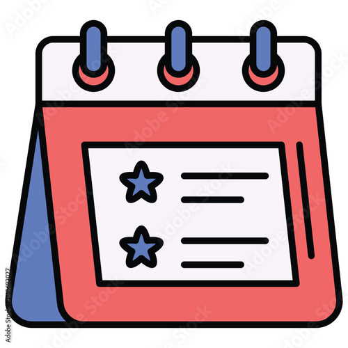 Event Planner Calendar Icon Vector