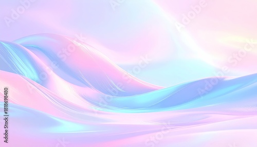 Wallpaper Mural Abstract pastel waves of flowing, liquid, smooth surfaces Torontodigital.ca