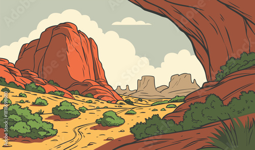 the beauty of arches national in utah, america