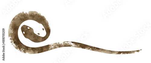 The stylized watercolor snake symbol.